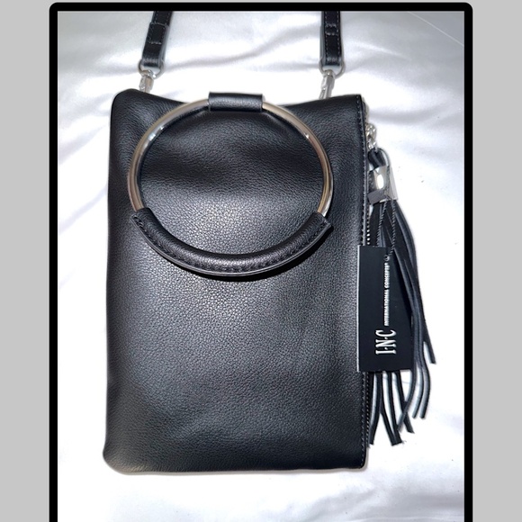 INC INTERNATIONAL CONCEPTS Black Vegan Leather Charlii Bangle Crossbody Bag NWT - Picture 11 of 13
